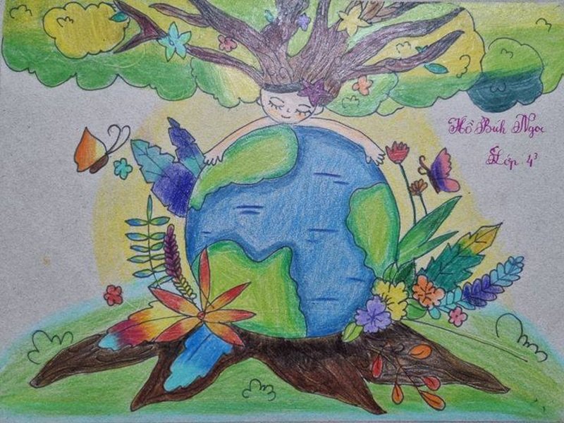 vẽ tranh bảo vệ trái đất 30