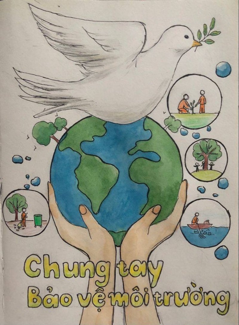 vẽ tranh bảo vệ trái đất 31