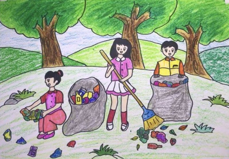 vẽ tranh bảo vệ trái đất 32