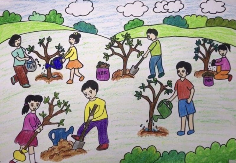 vẽ tranh bảo vệ trái đất 33