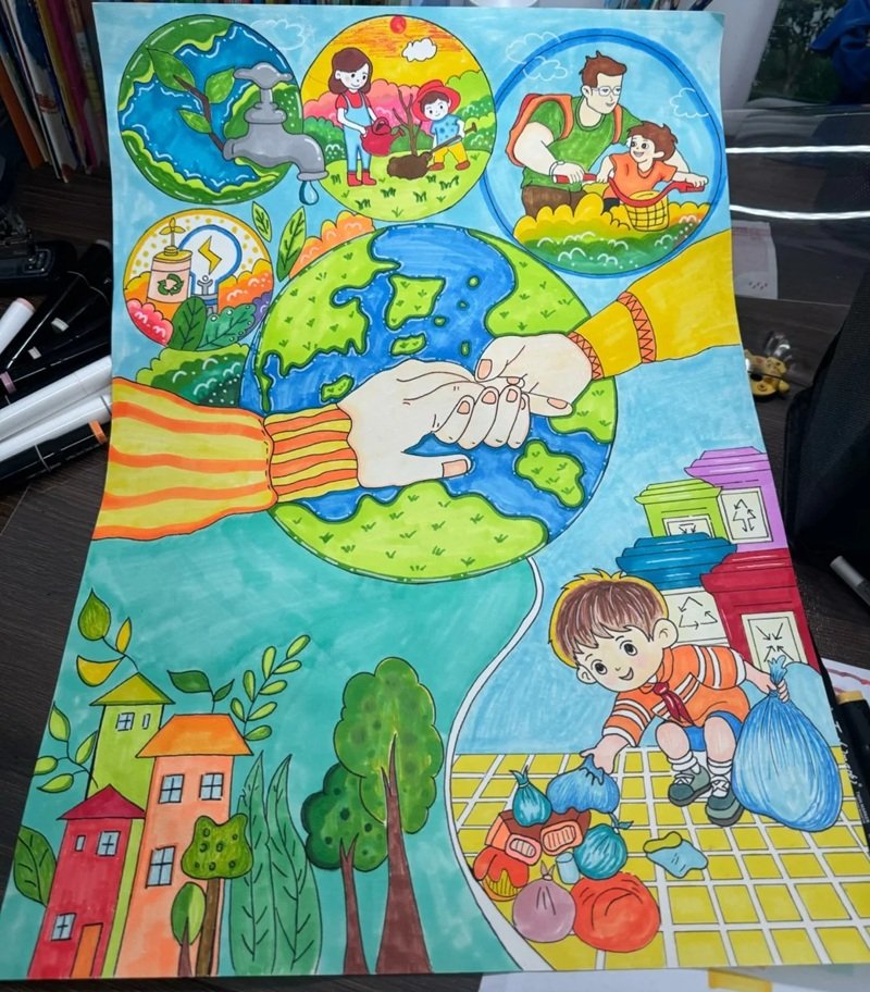 vẽ tranh bảo vệ trái đất 38