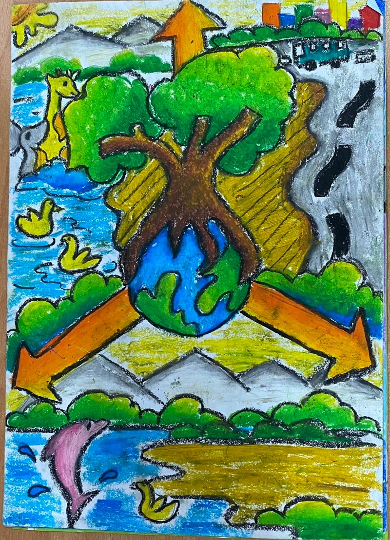 vẽ tranh bảo vệ trái đất 6