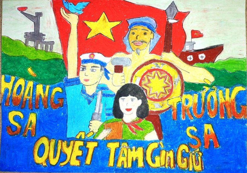 vẽ tranh biển đảo đẹp nhất 12