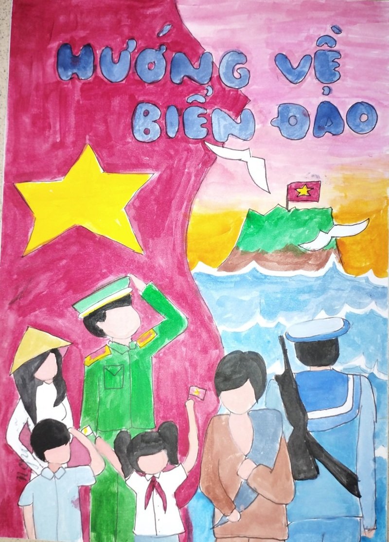 vẽ tranh biển đảo đẹp nhất 13