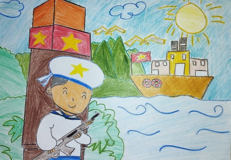 vẽ tranh biển đảo đẹp nhất 14