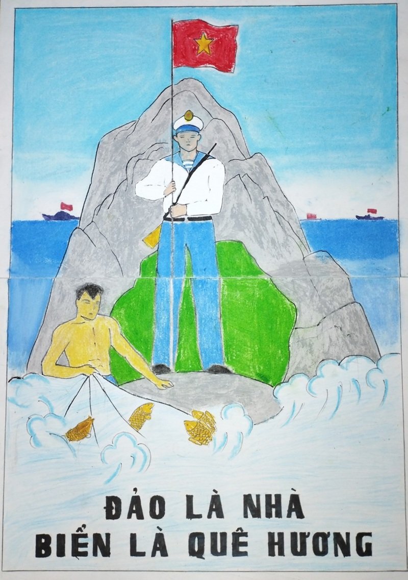 vẽ tranh biển đảo đẹp nhất 15