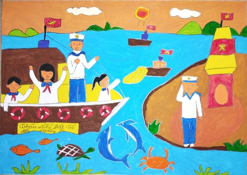 vẽ tranh biển đảo đẹp nhất 17