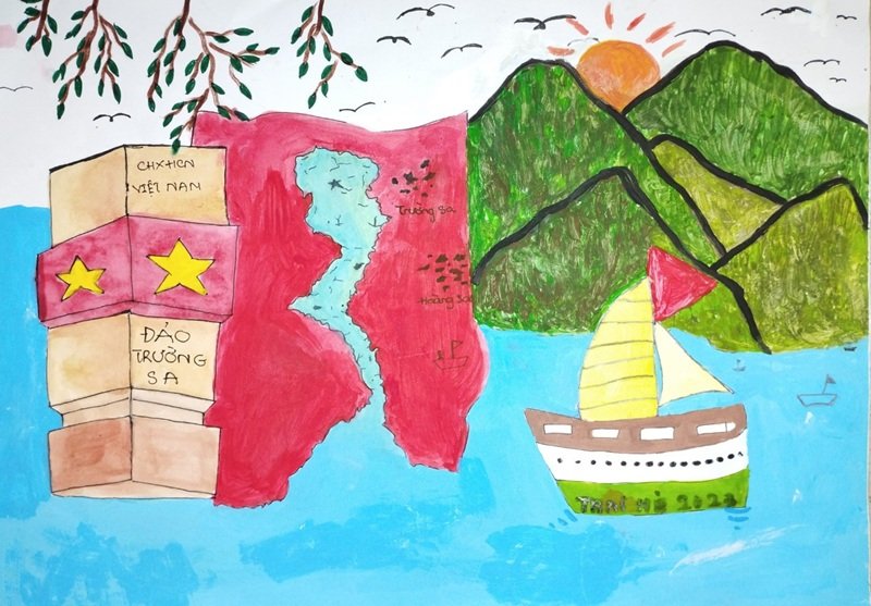 vẽ tranh biển đảo đẹp nhất 18