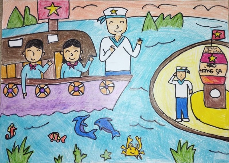 vẽ tranh biển đảo đẹp nhất 20