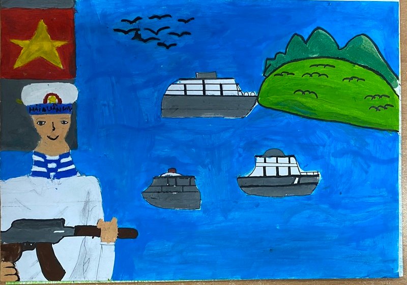 vẽ tranh biển đảo đẹp nhất 22