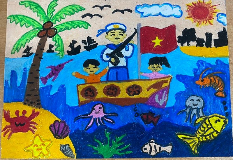 vẽ tranh biển đảo đẹp nhất 29