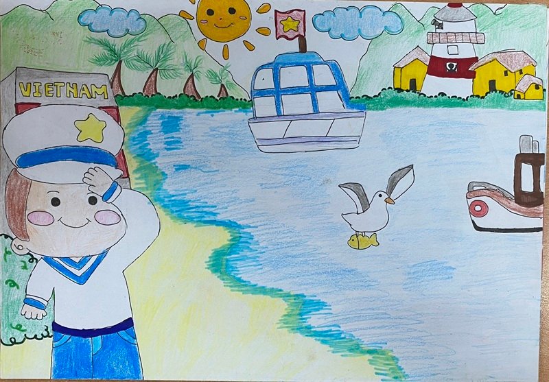 vẽ tranh biển đảo đẹp nhất 30