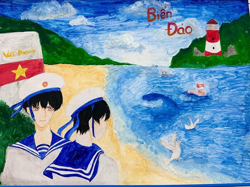 vẽ tranh biển đảo đẹp nhất 34