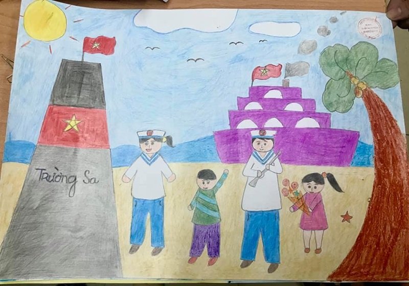 vẽ tranh biển đảo đẹp nhất 5