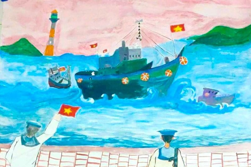 vẽ tranh biển đảo đẹp nhất 8