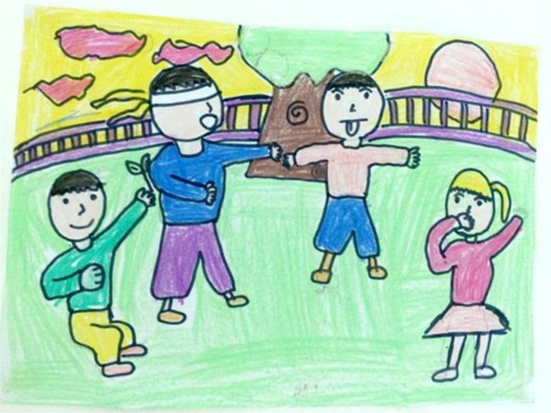 vẽ tranh đề tài cuộc sống quanh em 1