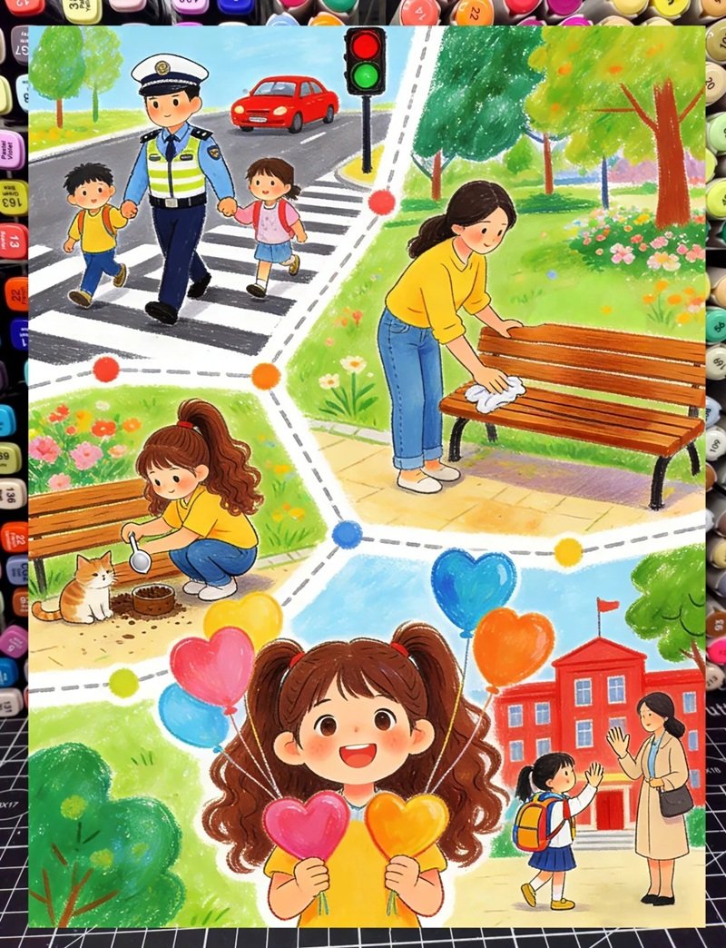 vẽ tranh đề tài cuộc sống quanh em 17