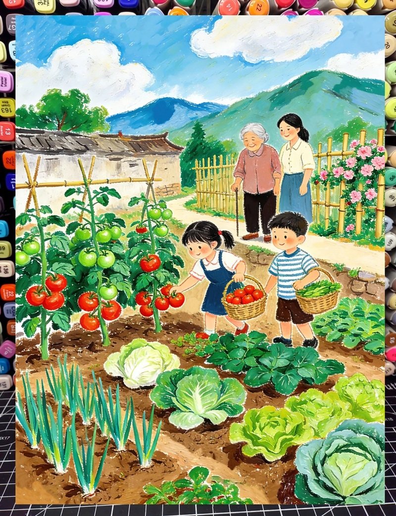 vẽ tranh đề tài cuộc sống quanh em 19