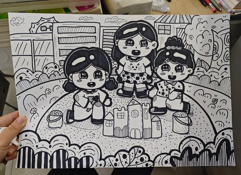 vẽ tranh đề tài cuộc sống quanh em 22