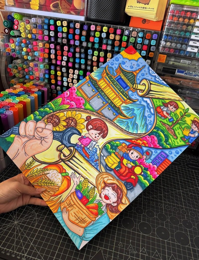 vẽ tranh đề tài cuộc sống quanh em 38