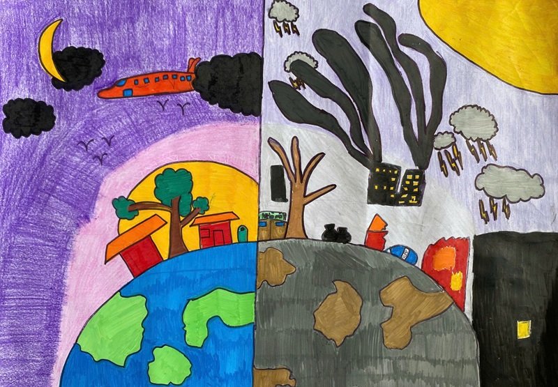 vẽ tranh gửi tương lai xanh 2050 11