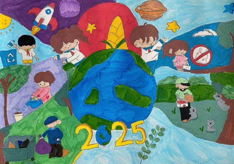 vẽ tranh gửi tương lai xanh 2050 16