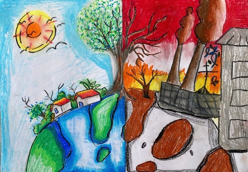 vẽ tranh gửi tương lai xanh 2050 21