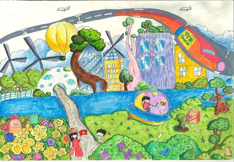 vẽ tranh gửi tương lai xanh 2050 31