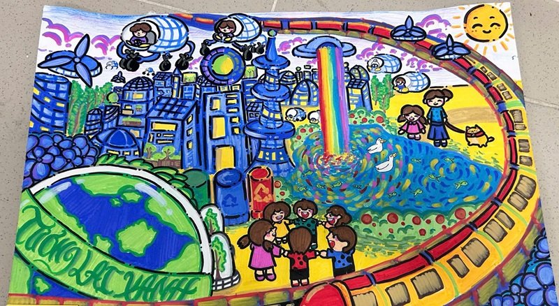 vẽ tranh gửi tương lai xanh 2050 40