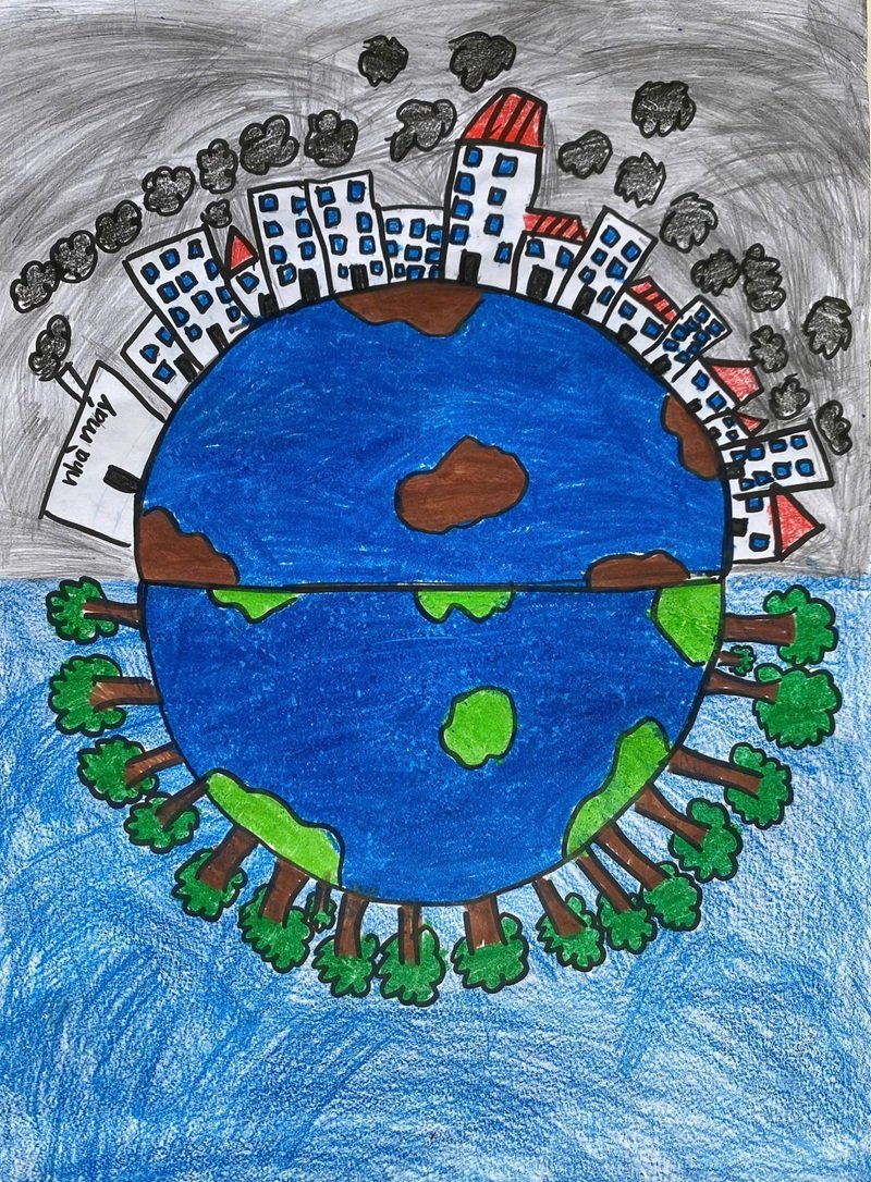 vẽ tranh gửi tương lai xanh 2050 5