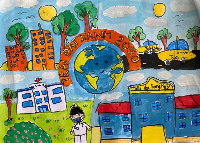 vẽ tranh gửi tương lai xanh 2050 7
