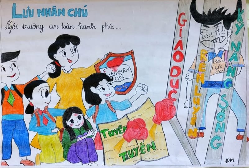 vẽ tranh nói không với bạo lực học đường 22