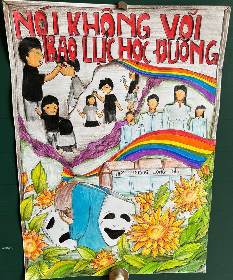 vẽ tranh nói không với bạo lực học đường 26