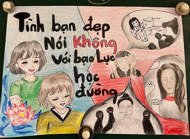 vẽ tranh nói không với bạo lực học đường 27