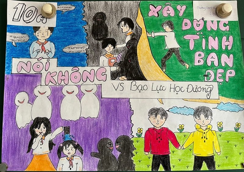 vẽ tranh nói không với bạo lực học đường 28