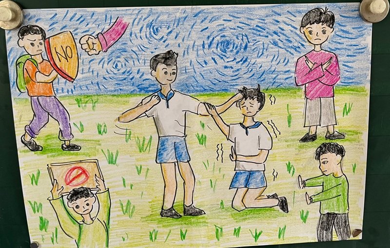 vẽ tranh nói không với bạo lực học đường 33