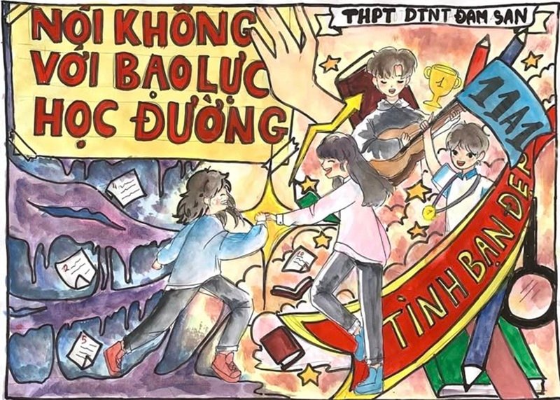 vẽ tranh nói không với bạo lực học đường 35