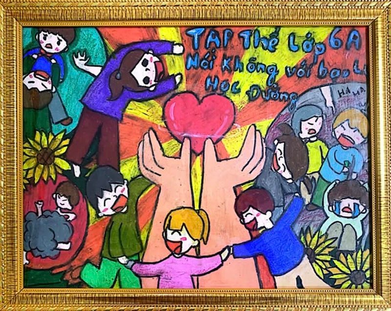 vẽ tranh nói không với bạo lực học đường 41