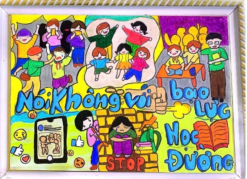 vẽ tranh nói không với bạo lực học đường 45