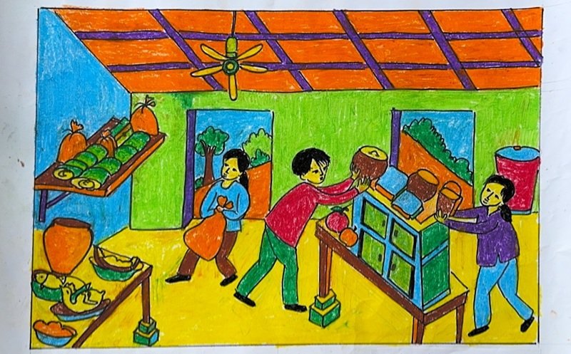 vẽ tranh phòng chống thiên tai 17