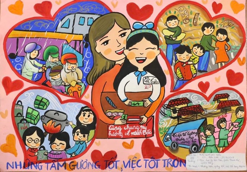 vẽ tranh phòng chống thiên tai 20