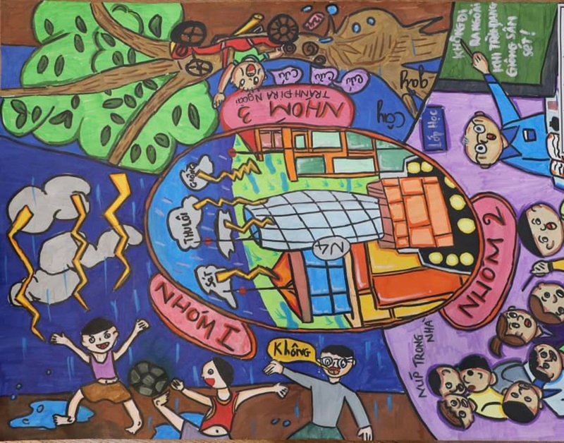 vẽ tranh phòng chống thiên tai 21