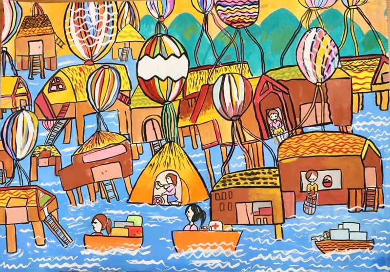 vẽ tranh phòng chống thiên tai 23