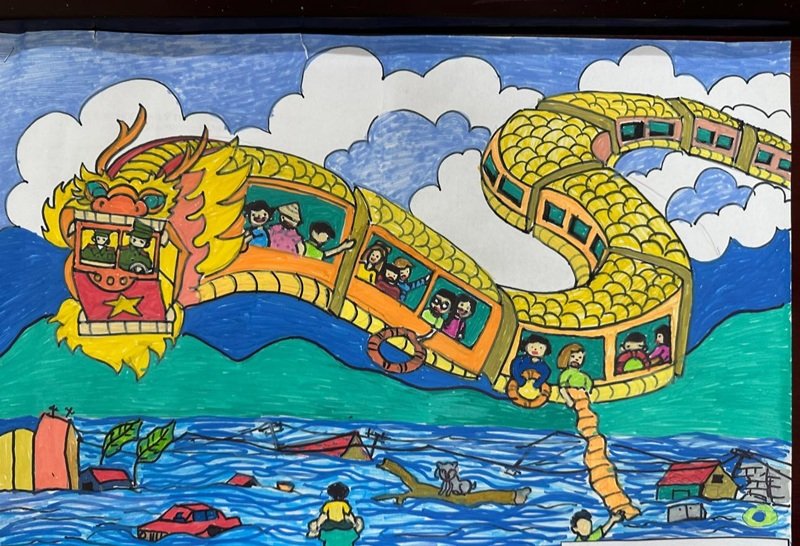 vẽ tranh phòng chống thiên tai 26