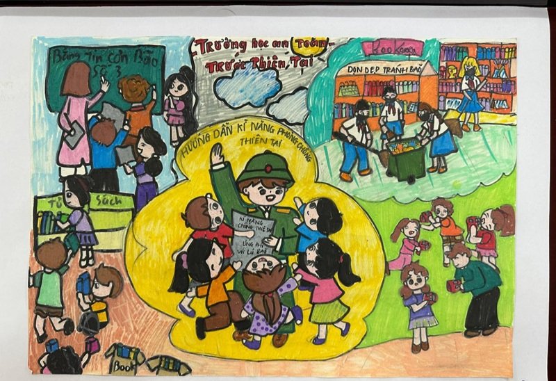 vẽ tranh phòng chống thiên tai 27