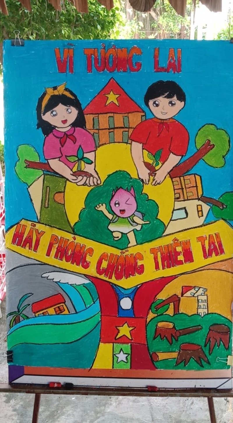 vẽ tranh phòng chống thiên tai 32