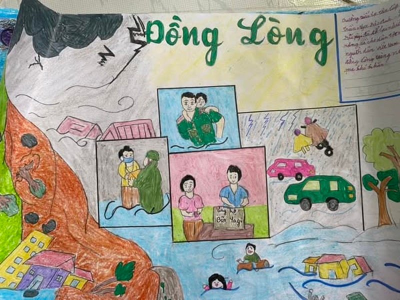 vẽ tranh phòng chống thiên tai 33