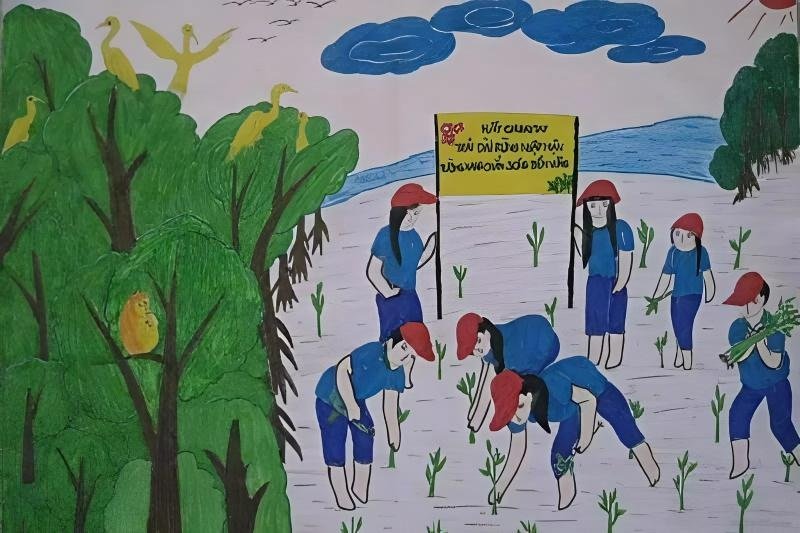 vẽ tranh phòng chống thiên tai 36