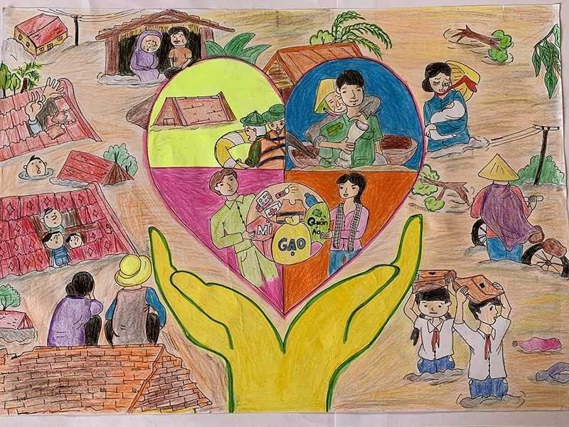 vẽ tranh phòng chống thiên tai 40