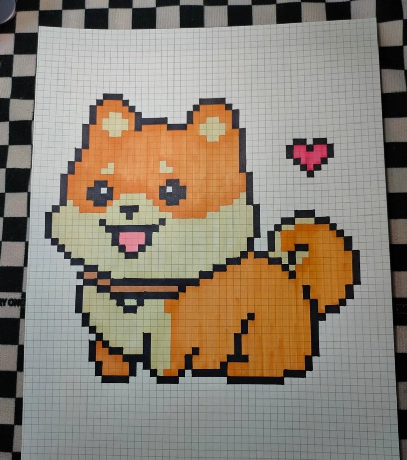 vẽ tranh pixel cute 1